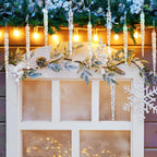 24pk Christmas Icicle Ornaments for Christmas Tree Decorations, Hanging Acrylic Crystal Christmas Ornaments 5.1" Clear Plastic Icicles for Xmas Tree Winter Wonderland Home Decor Holiday Party Supplies