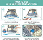 Cozy Essential Vacuum Storage Bags, Compression Space Saver Bags for Clothes, Comforters, Blankets, Pillow, Bedding, Sealer Clothing Storage,6 Combo