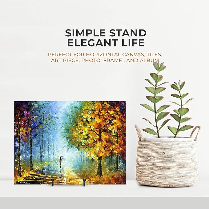 TR-LIFE Plate Stands for Display - 6 Inch Stand + Metal Frame holder stand Picture, Decorative Plate, Book, Photo Easel (2 Pack)