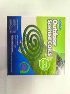 Natural Essential Oil Scented Coils for Outdoor Use, Fresh Aroma, Burns 5-7 Hours, 20 Coils & 2 Stands for Patio Backyard