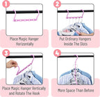 Mr. Pen- Space Saving Hangers for Clothes, 8 pcs, Playful Pop Colors, Plastic Multi Clothes Hangers Space Saving, 5 Slots, 360° Rotating Hooks