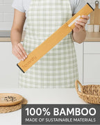 4 Pcs Bamboo Kitchen Drawer Dividers Large 14"-19", Spring Loaded, Works in Kitchen, Adjustable Drawer Organizers, Dresser, Bathroom, Bedroom, Drawer Desk, Office