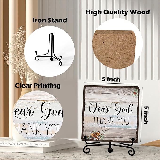 Home Decor, Farmhouse Shelf Decor For Living Room, Boho Aesthetic Table Decorations, Christian Gifts For Women Men, Entryway Tv Stand Fireplace Mantle Coffee Table Decoration (god-21)