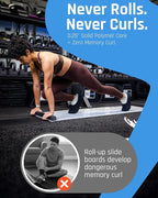 6ft & 5ft Slide Board for Exercise - Solid One-Piece Hockey Slide Board with Booties & Polish - Indoor Skating Trainer for Rehab, Mobility, Conditioning & Home Workouts - Non-Slip Grip Pads
