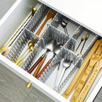 Blosssound 15 Pcs 5.12 Tall Drawer Divider Adjustable Drawer Organizer DIY Ultra Deep Storage Organizer Separator with Fixed Buckle for Underwear Socks Dormitory Office Kitchen Bedroom(Grey)