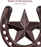Cowboy Hat Hanger Wall Mount, 4 Pack Cowboy Hat Rack, Metal Horseshoe Hook, Horseshoe Decor, Western Hat Hook for Wall, Hat Holder for Entryway Closet, Bridle Hook for Tack Room, Horse Supplies