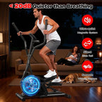Elliptical Exercise Machine for Home Use, Elliptical Machine with Hyper-Quiet Magnetic Drive System, 14-Level Resistance Adjustment, 15.5IN Stride, 300LBS Weight Capacity, Tablet Holder