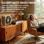 MyGift Brass Metal Mid-Century Wire Magazine Rack – Deluxe Tabletop or Floor Standing Sling Basket for Magazines and Newspapers