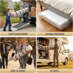 TAILI Mattress Vacuum Storage Bag, Twin/Twin-XL Foam Mattress Vacuum Bag with 4 Straps, Sealable Bag for Memory Foam, Latex, Easy Moving, Transport and Storage