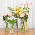 WGVI Quality Thick Weighted Tall Clear Cylinder Glass Vases, 4" W x 16" H, Flower Arrangement Floating Candle Holders Wedding Centerpieces Event Floral Container Accent Home Decor, 1 Piece