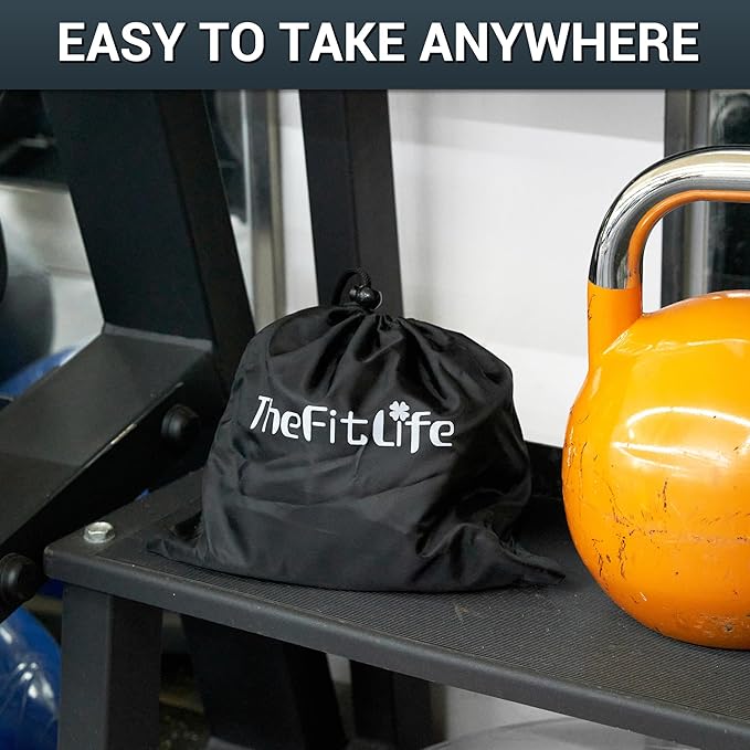 TheFitLife Exercise Resistance Bands with Handles - 5 Fitness Workout Bands Stackable up to 110/150/200/250/300 lbs, Training Tubes with Large Handles, Ankle Straps, Door Anchor, Carry Bag