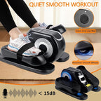 Zakle Under Desk Elliptical Machine, Electric Elliptical Training Machine w/Remote Control, 12 Speed Levels, Quiet Seated Pedal Exerciser for Home Office