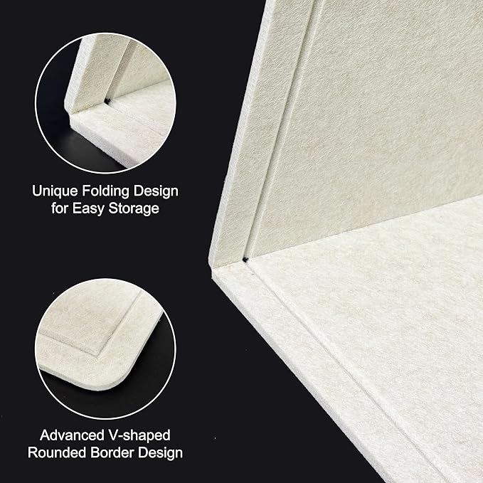 Large Bulletin Board - Foldable 36x60 Inches Cork Board Alternative with 20 Push Pins, 5' x 3' Self-Adhesive Felt Bulletin Board for Wall, Home Office Classroom Decor