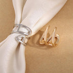 SYWDUDUCLT Scarf Ring for Women's Shawl, Silk Neckerchief, Tshirt, Gold/Sivler, S/M/L, 2 Pcs