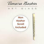 Sparkling Art Glass Mezuzah - Easy Mount Indoor or Outdoor - Weatherproof Metal Case - Gift Box and Non-Kosher Scroll Included - Hand Made in USA - Guaranteed for Life! (Periwinkle Blue)