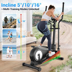 ANCHEER Elliptical Exercise Machine, Elliptical Trainer for Home Gym Exercise Equipment 550Lbs Max Weight, Ultra-Silent Elliptical Machine 16 Resistance Levels Pulse Rate Grips