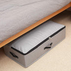 AMJ 29.5"*15"*7", Blanket, Duvets, Winter Clothes Storage Box for Under Bed, Top Wardrobe Organizer, Dark Gray