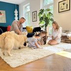 OLANLY 2x8 Machine Washable Runner Rugs for Hallway, Soft Fluffy Shaggy Bedside Rugs for Bedroom, Living Room, Indoor Floor Carpet for Kids Girls and Boys, Nursery Rooms, Home Decor Aesthetic, Cream