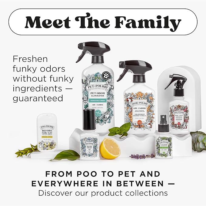 Poo-Pourri Before-You-Go Toilet Spray,Fresh Air,4 Fl Oz,Up to 200 Uses,Bathroom Odor Deodorizer,Plant-Based with Essential Oils,for Home or Work,Jasmine,Fresh Air and Mint Scent,(Pack of 2)