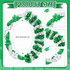 Canlierr Graduation Leis Class of 2026 Grad Ribbon Leis Double Braided Necklace Hawaiian Flower Garland with Heart Kukui Nut for Man Woman Graduation Party Supplies