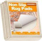 Songrey Non-Slip Rug Pad Round 4 FT, Extra Thick Carpet Pads for Hard Surfaces, Prevents Sliding and Secures Rugs, Provides Floor Protection with Comfort Cushioning