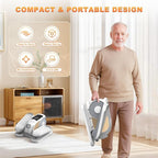 Mini Under Desk Elliptical Low Impact Electric Leg Exerciser As Seen on TV While Sitting for Seniors with Non-Slip Mat Quiet & Portable for Home and Office