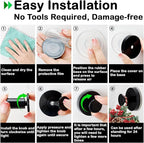 Black Wreath Hangers for Front Door Decor, 22LB Strong Suction Cup Garland Hooks for Christmas Easter Valentine Decorations, Wreath Door Hanger for Glass Window Indoor Outdoor, Reusable Garland Hanger