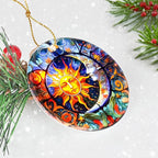 Jocidea Sun and Moon Christmas Ornaments - Bumblebee Ornaments for Tree, Holiday Keepsake Gift Exchange