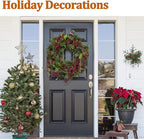 UCINNOVATE 2 Pack Magnetic Wreath Hanger for Front Doors, Wreath Hook Wreath Holder for Metal Door, for Christmas Decorations, Refrigerator Christmas Wreaths Party Decoration Super Strong Magnetism