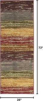 Unique Loom Barista Collection Area Rug - Mundo Nova (2' 2" x 6' 1" Runner, Beige/ Blue)