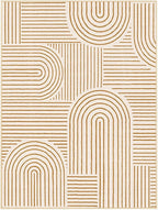 Lahome Abstract Area Rugs 9x12 Living Room, Soft Washable 9x12 Area Rug for Bedroom, Ultra-Thin Non-Slip Modern Non-Shedding Accent Carpet for Dining Room Office, Orange