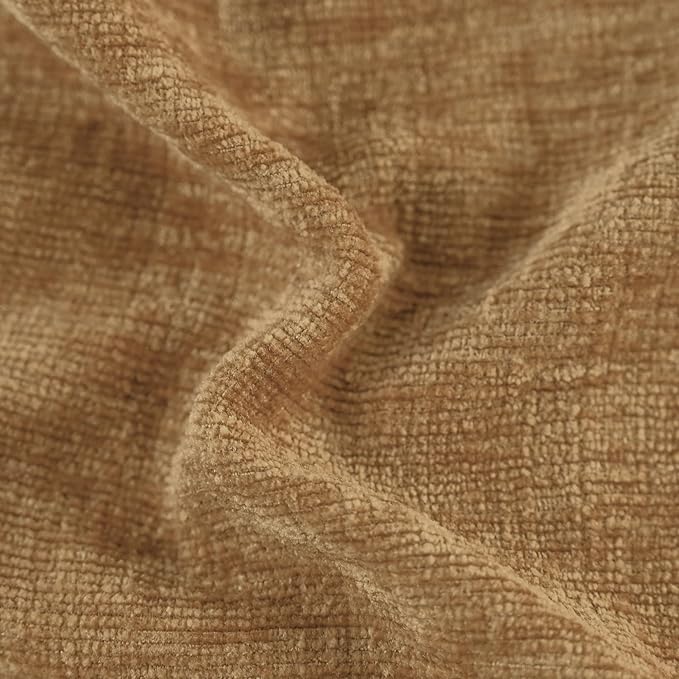 CaliTime Throw Pillow Covers Decorative 18 X 18 Inches Pack of 4 Cozy Chenille Cushion Cases for Couch Sofa Bed Living Room Home Apricot Brown