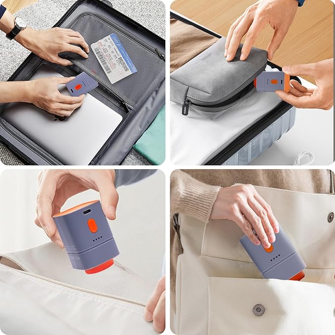 Fast-Charging Wireless Pump and 8 Pack Vacuum Compression Storage Bags,Multi-Size Combo 70% Space Saving for Clothing, Bedding & Seasonal Storage & Space Saver for Luggage