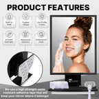 ToiletTree Products Fogless Shower Mirror - Anti-Fog Mirror - Adjustable Shaving Mirror with a Squeegee - Rust-Proof, Impact-Resistance Bathroom Shower Mirror - Tall