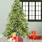 Emopeak 24Pcs Christmas Balls Ornaments for Xmas Christmas Tree - 4 Style Shatterproof Christmas Tree Decorations Hanging Ball for Holiday Wedding Party Decoration (Grass Green, 2.4"/6.2CM)