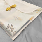 3 Pieces Scarf Storage Bag Beige Encrypted Matte Button Yarn Envelope Silk for Scarf Gifts Organza Clothing Wardrobe Organizer Packaging Bags 13 x 11.8 Inches