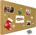 Large Bulletin Board - Foldable 36x17.5 Inches Cork Board Alternative with 20 Push Pins, Self-Adhesive Felt Bulletin Board for Wall, Home Office Classroom Decor