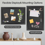 AKTOP 2 Pack Black Cork Board Bulletin Board with Linen 20" X 30", Large Framed Corkboard for Wall, Hanging Pin Board Picture Board for Home Office Decor, Cute Vision Board with Pushpins