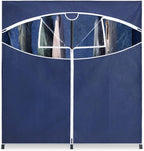 Whitmor Extra-Wide Portable Clothes Closet - 60 Inches Wide - Store Seasonal Clothing - Blue