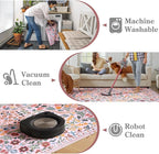 Moynesa Floral 3x5 Pink Rug for Bedroom Girls, Washable Soft Nursery Rug Non Slip, Boho Small Living Room Throw Carpet, Ultra Thin Flower Indoor Area Rug for Kids Room Dorm, Pink