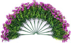 Artificial Flowers for Outdoors Daisy 12 Bundles for Home Decoration, Faux Flower Fake Plants Outside Decoration with Eucalyptus UV Resistant for Planter Porch Patio Yard Garden Purple