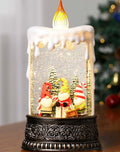 Christmas Snow Globe Gnome Snow Globe Lantern, Light Up Christmas Decorations for Home Musical Lantern Candle Shaped with Timer, Home Decor Festival Gife, USB & Battery Operated 10 Inch
