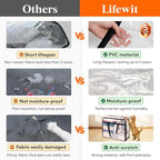 Lifewit 3 Pack Clear Clothes Storage Bags, 75L Plastic Blanket Storage Bag, Vinyl Foldable Moving Bags with Zipper, Closet Organizers and Storage Containers for Bedding, Duvet, Comforter