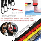 Resistance Bands, 15 Pieces Exercise Elastic Bands Set, 20lbs to 40lbs Resistance Tubes with Heavy Duty Protective Nylon Sleeves Anti-Snap for Fitness SUPALAK