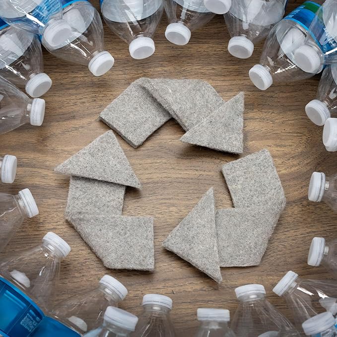 RUGPADUSA - Eco-Plush - 7'x10' - 3/8" Thick - 100% Felt - Extra Cushioned Rug Pad - Available in 3 Thicknesses, Many Custom Sizes