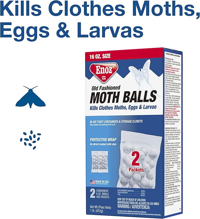 Enoz Old Fashioned Moth Balls, 16 Ounce