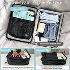 Compression Packing Cubes for Travel, Vacuum Bags for Business Trip, Professional IP67 Reusable Packing Cubes for 20 inch Suitcases, Organizer Bags for Luggage for Women & Men(1 PACK, No Pump)
