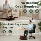 Under Desk Elliptical Machine, Portable Seated Pedal Exerciser with Remote Control, 3 Modes & 12 Adjustable Speeds, Quiet Fully Assembled Electric Leg Exerciser for Seniors Home Office