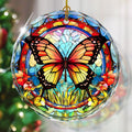 Stained Glass Butterfly Ornament - Christmas Tree Decor, Gift Exchange Present