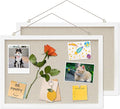 DAHAPYBOO Cork Board with Linen White 2Pack,Bulletin Board 17"x12" Hanging Corkboards for Office Home School Message Board or Vision Board Decoration.